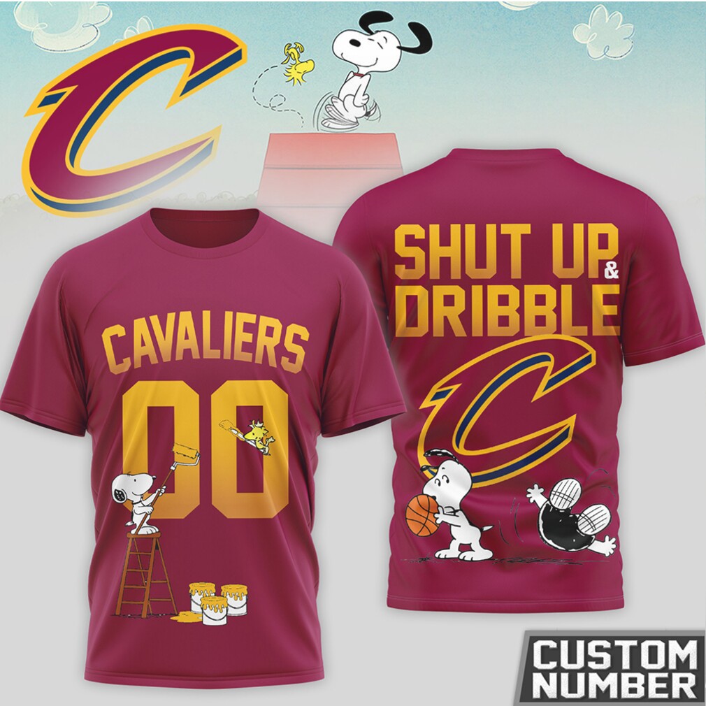 Snoopy Cleveland Cavaliers Basketball Shut Up and Dribble NBA Fan Gift T Shirt Snoopy Cleveland Cavaliers Basketball Shut Up and Dribble NBA Fan Gift T Shirt