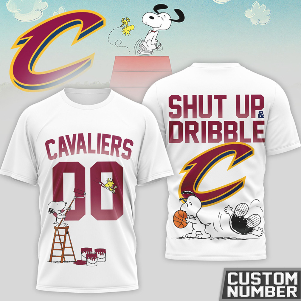 Snoopy Cleveland Cavaliers Basketball Shut Up and Dribble NBA Fan Gift T Shirt Snoopy Cleveland Cavaliers Basketball Shut Up and Dribble NBA Fan Gift T Shirt