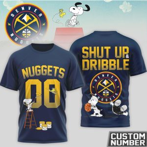 Snoopy Denver Nuggets Basketball Shut Up and Dribble Fan Apparel T Shirt Snoopy Denver Nuggets Basketball Shut Up and Dribble Fan Apparel T Shirt