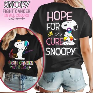 Snoopy Fight Cancer In All Colors Rainbow Ribbon Awareness Shirt Snoopy Fight Cancer In All Colors Rainbow Ribbon Awareness Shirt