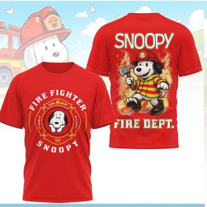 Snoopy Firefighter Fire Dept Always Ready Shirt