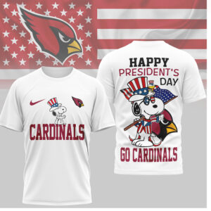 Snoopy Happy President's Day Arizona Cardinals NFL Patriotic 3D Print Shirt