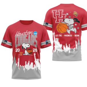 Snoopy Houston Cougars NCAA 2026 Let The Madness Begin Football Shirt