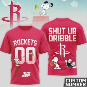Snoopy Houston Rockets Basketball Shut Up and Dribble Custom Number T Shirt Snoopy Houston Rockets Basketball Shut Up and Dribble Custom Number T Shirt