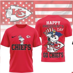 Snoopy Kansas City Chiefs Happy President's Day American Flag Shirt