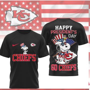 Snoopy Kansas City Chiefs Happy President's Day American Flag Shirt