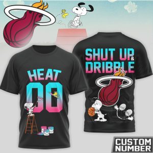 Snoopy Miami Heat Basketball Custom Name and Number NBA Peanuts T Shirt Snoopy Miami Heat Basketball Custom Name and Number NBA Peanuts T Shirt
