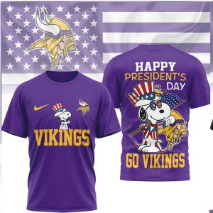 Snoopy Minnesota Vikings Happy President's Day USA Patriotic Shirt