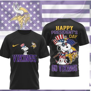 Snoopy Minnesota Vikings Happy President's Day USA Patriotic Shirt