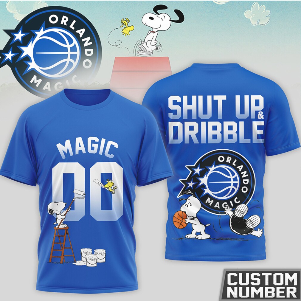 Snoopy Orlando Magic Basketball Shut Up and Dribble NBA Custom Apparel T Shirt Snoopy Orlando Magic Basketball Shut Up and Dribble NBA Custom Apparel T Shirt