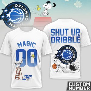 Snoopy Orlando Magic Basketball Shut Up and Dribble NBA Custom Apparel T Shirt