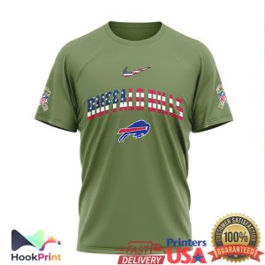 Snoopy Peanuts Buffalo Bills USA 250th Anniversary Military Olive T Shirt