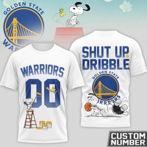 Snoopy & Woodstock Golden State Warriors Shut Up and Dribble NBA T Shirt