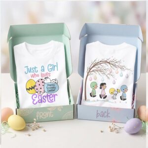 Snoopy and Friends Just a Girl Who Loves Easter Peanuts Gang Easter T Shirt Snoopy and Friends Just a Girl Who Loves Easter Peanuts Gang Easter T Shirt