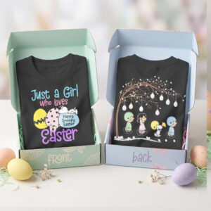 Snoopy and Friends Just a Girl Who Loves Easter Peanuts Gang Easter T Shirt