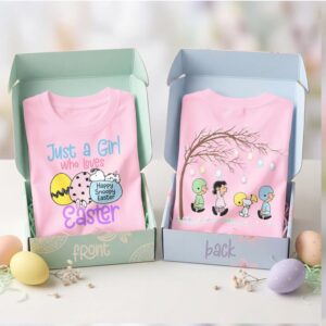 Snoopy and Friends Just a Girl Who Loves Easter Peanuts Gang Easter T Shirt