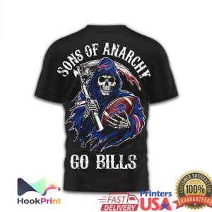 Sons of Anarchy Buffalo Bills Grim Reaper NFL Fan Apparel T Shirt