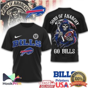 Sons of Anarchy Buffalo Bills Grim Reaper NFL Fan Apparel T Shirt