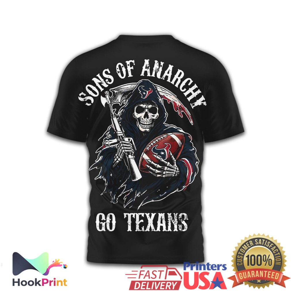 Sons of Anarchy Houston Texans Grim Reaper Football T Shirt Sons of Anarchy Houston Texans Grim Reaper Football T Shirt