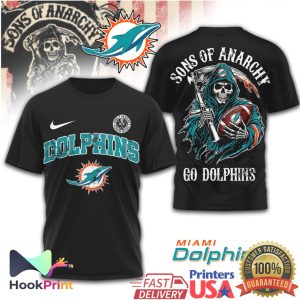 Sons of Anarchy Miami Dolphins Reaper Logo NFL Fan Shirt