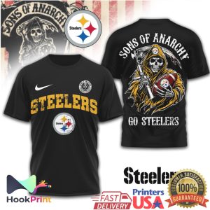 Sons of Anarchy Pittsburgh ST Shirtlers Grim Reaper Sports T Shirt