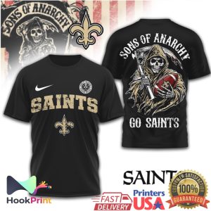 Sons of Anarchy x New Orleans Saints Reaper Football Fan T Shirt