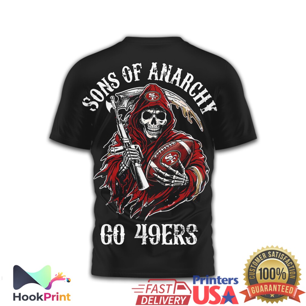 Sons of Anarchy x San Francisco 49ers Reaper Football Fan T Shirt Sons of Anarchy x San Francisco 49ers Reaper Football Fan T Shirt