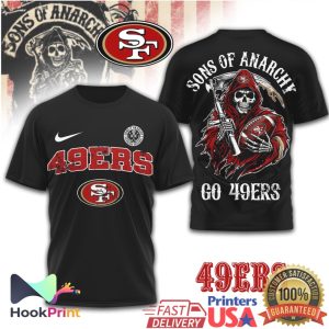 Sons of Anarchy x San Francisco 49ers Reaper Football Fan T Shirt