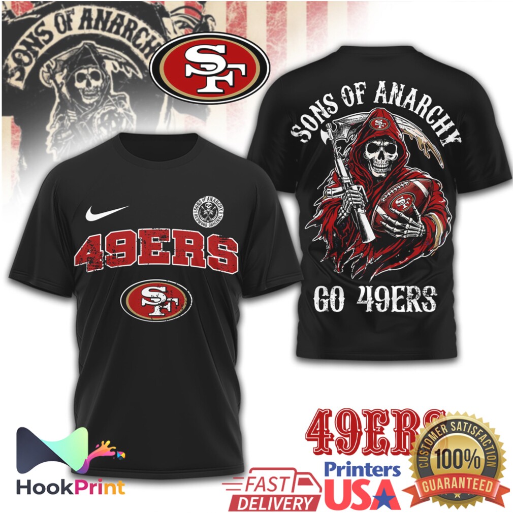 Sons of Anarchy x San Francisco 49ers Reaper Football Fan T Shirt Sons of Anarchy x San Francisco 49ers Reaper Football Fan T Shirt
