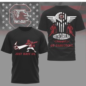 South Carolina Gamecocks Just Hate Us Dabbing Mascot Fan T Shirt South Carolina Gamecocks Just Hate Us Dabbing Mascot Fan T Shirt