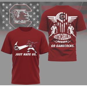 South Carolina Gamecocks Just Hate Us Dabbing Mascot Fan T Shirt