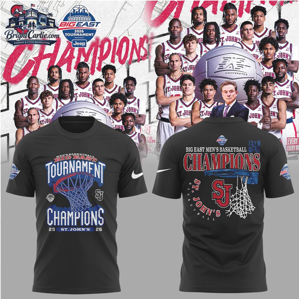 St. John's Basketball 2026 Big East Tournament Champions Nike T Shirt St. John's Basketball 2026 Big East Tournament Champions Nike T Shirt