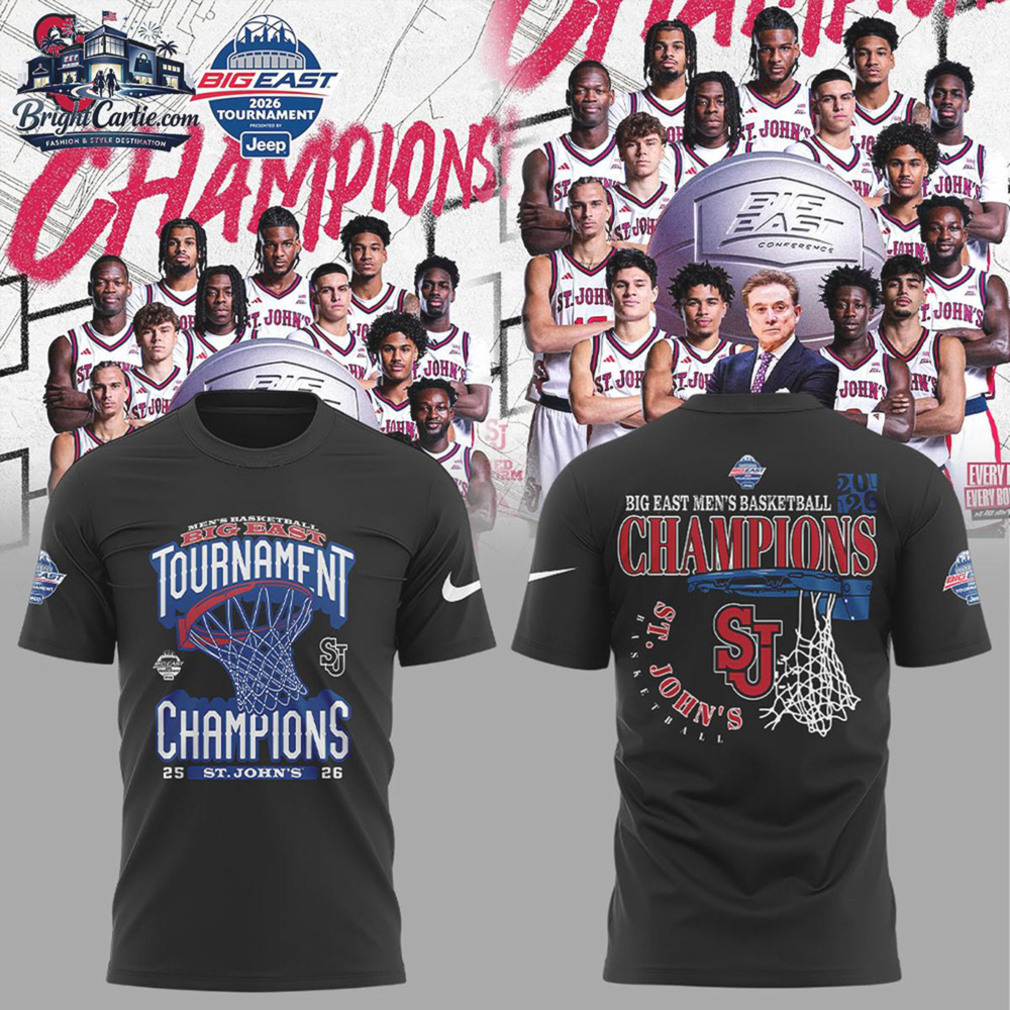 St. John’s Basketball 2026 Big East Tournament Champions Nike T Shirt St. John’s Basketball 2026 Big East Tournament Champions Nike T Shirt