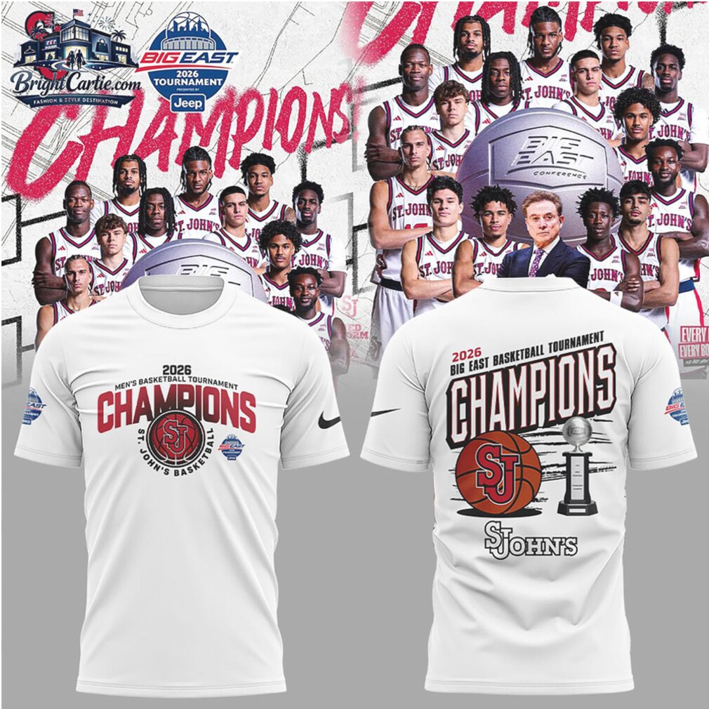 St. John's Red Storm 2026 Big East Basketball Tournament Champions T Shirt St. John's Red Storm 2026 Big East Basketball Tournament Champions T Shirt