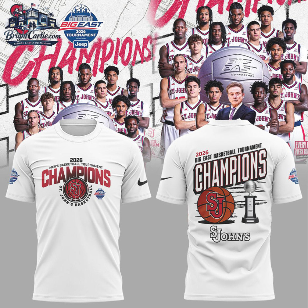 St. John’s Red Storm 2026 Big East Basketball Tournament Champions T Shirt St. John’s Red Storm 2026 Big East Basketball Tournament Champions T Shirt