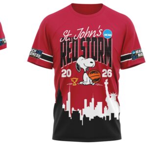 St. John’s Red Storm Snoopy 2026 March Madness Basketball Shirt St. John’s Red Storm Snoopy 2026 March Madness Basketball Shirt