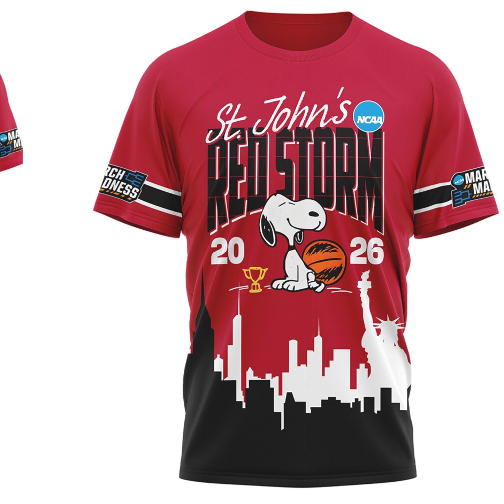 St. John's Red Storm Snoopy 2026 March Madness Basketball Shirt St. John's Red Storm Snoopy 2026 March Madness Basketball Shirt