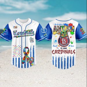 St. Louis Cardinals Baby Yoda Autism Awareness Custom Baseball Jersey