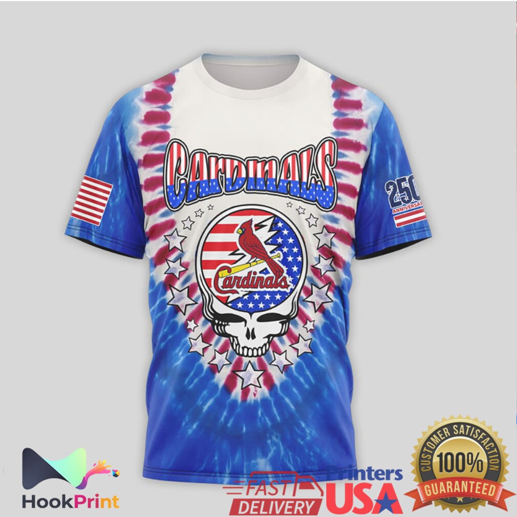 St. Louis Cardinals Grateful Dead Steal Your Base Patriotic Tie Dye T Shirt St. Louis Cardinals Grateful Dead Steal Your Base Patriotic Tie Dye T Shirt