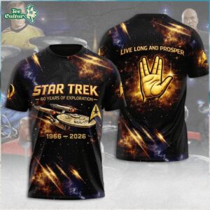 Star Trek 60 Years Of Exploration 1966 2026 Anniversary T Shirt