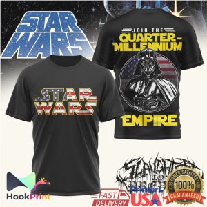 Star Wars Darth Vader Join The Quarter Millennium Empire USA Flag Shirt