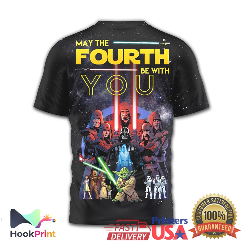 Star Wars May The Fourth Be With You Death Star & Jedi Council Space Graphic Shirt Star Wars May The Fourth Be With You Death Star & Jedi Council Space Graphic Shirt