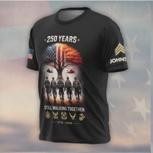 Still Walking Together 250 Years 1776 2026 US Military Branches T Shirt