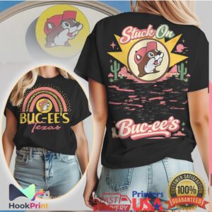 Stuck On Buc ee's Texas Retro Rainbow Sunset Beaver Shirt