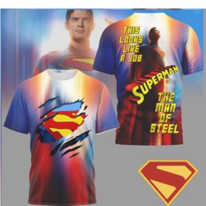 Superman The Man of Sl This Looks Like a Job for Superman Full Print T Shirt Superman The Man of Sl This Looks Like a Job for Superman Full Print T Shirt
