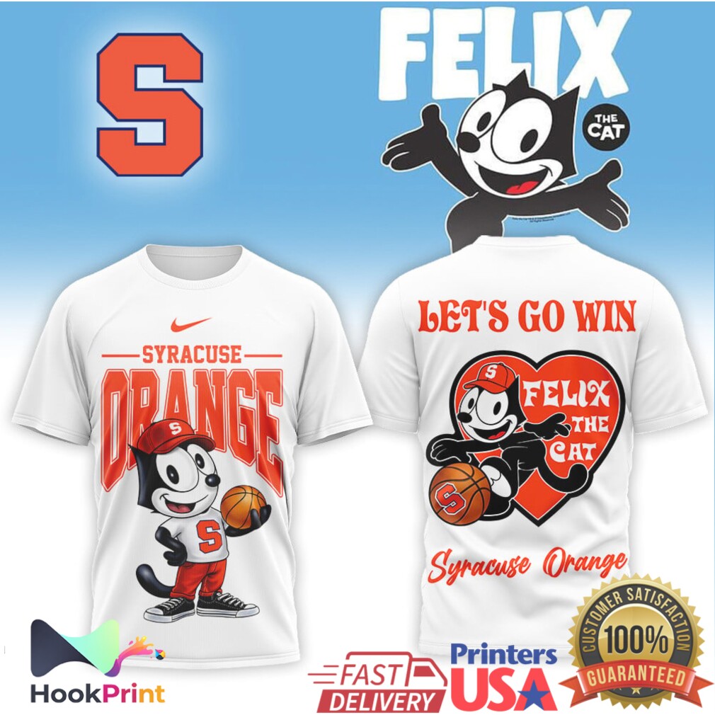 Syracuse Orange x Felix The Cat Basketball Let's Go Win T Shirt Syracuse Orange x Felix The Cat Basketball Let's Go Win T Shirt
