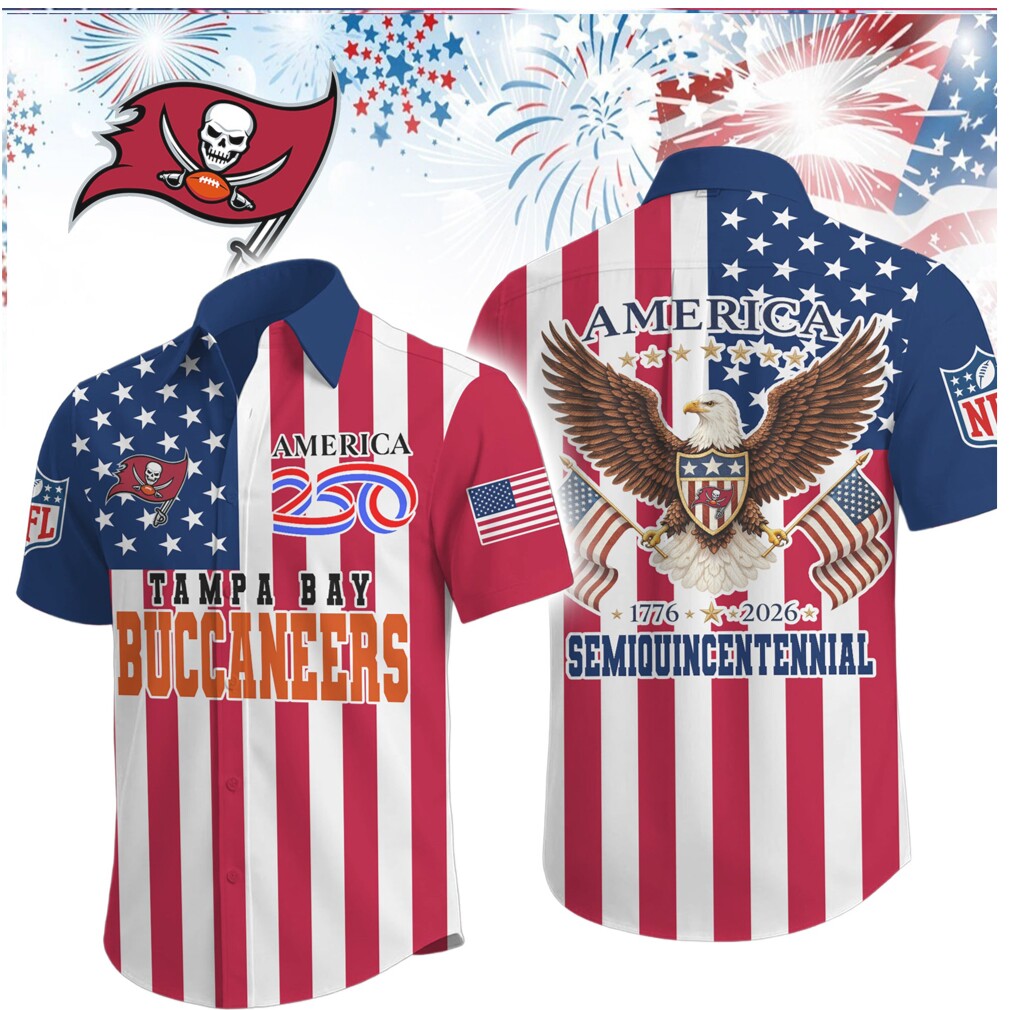 Tampa Bay Buccaneers 250 Years of America Patriotic Eagle Hawaiian Shirt Tampa Bay Buccaneers 250 Years of America Patriotic Eagle Hawaiian Shirt