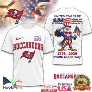 Tampa Bay Buccaneers 250th Anniversary 1776 2026 Patriotic Eagle T Shirt