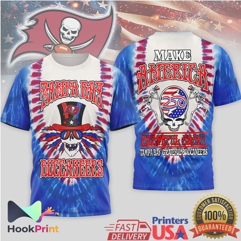 Tampa Bay Buccaneers Grateful Dead Tie Dye “Make America Grateful Again” T Shirt Tampa Bay Buccaneers Grateful Dead Tie Dye “Make America Grateful Again” T Shirt