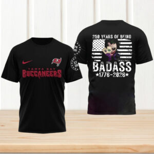 Tampa Bay Buccaneers Joker 250 Years Of Being Badass 1776 2026 NFL T Shirt